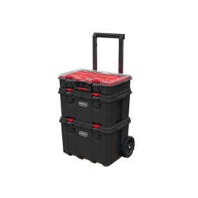 Keter Stack N Roll Modular Wheeled Tool Box Case Organiser Set KETSNRMOD 250927
