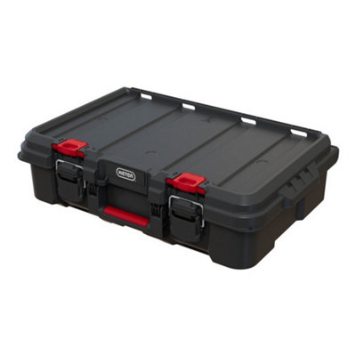 Keter Stack N Roll Tool Box Black/Red (15cm x 34cm)