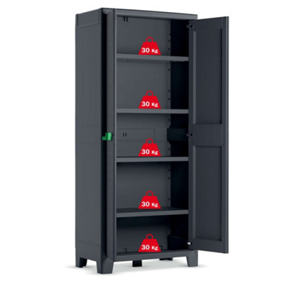 Cabinet de salle de bain avec porte Gris 90 x 30 x 60 cm | Leroy Merlin