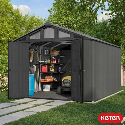 Keter Stronghold 10ft x 15ft Outdoor Storage Shed Heavy Duty