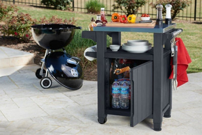 Keter Unity BBQ Side Table Graphite