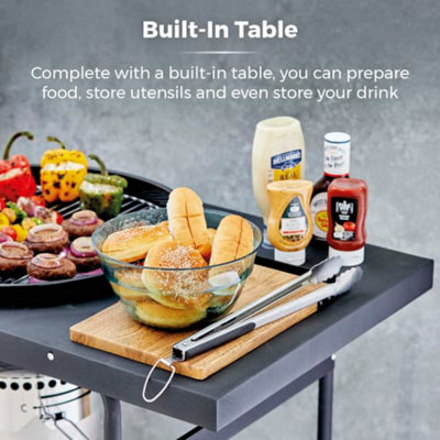 Kettle Charcoal Grill  Barbeque with Side Table - 4