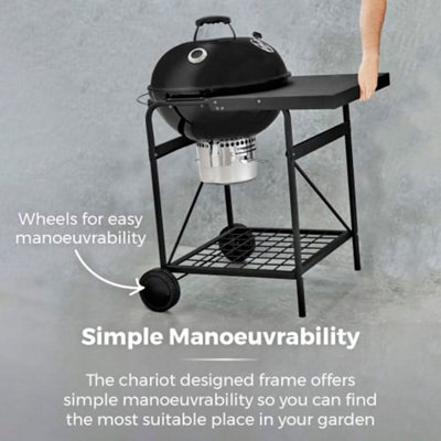 Kettle Charcoal Grill  Barbeque with Side Table - 5