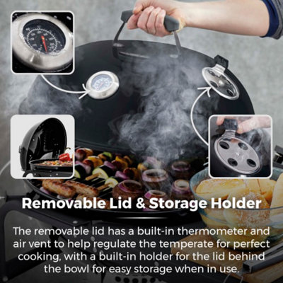 Kettle Charcoal Grill  Barbeque with Side Table - 6