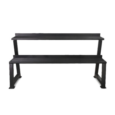 Kettlebell Storage Rack Heavy Duty Steel 2 Tier Gym Weight Organizer