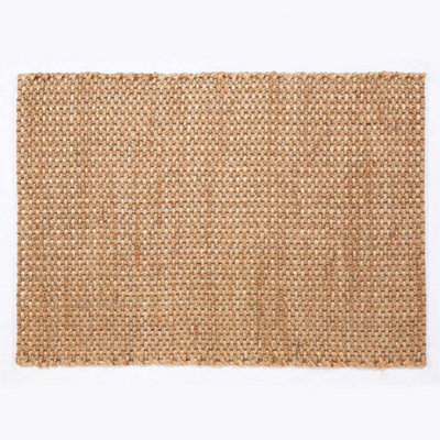 Kettlewell Natural Jute and Cotton Floor Rug 170 x 120cm