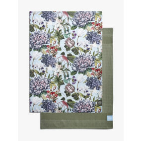Kew Bee Floral 2 Pack Tea Towels