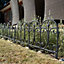 Kew Black Plastic Lawn Edging (60.5cm x 32.5cm) - 5 Panels