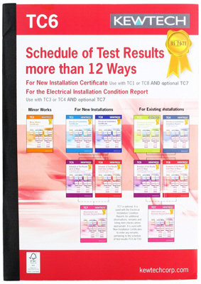 Kewtech Comprehensive Test Results Book for Electrical Testing Equipment