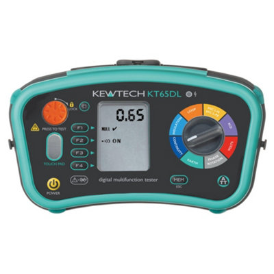 Kewtech KT65DL Digital 8-in-1 18th Edition Digital Multifunction Electrical Tester