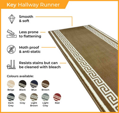 Key Hallway Runner Rug - Soft, Comfortable & Durable Carpet for Hall ...