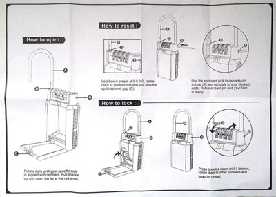 Key Lock Box, Coded Key Box, Combination Storage Box, Secure Storage ...
