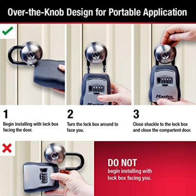 Key lock box, outdoor lock box, key safe, with combination lock, 5 key ...