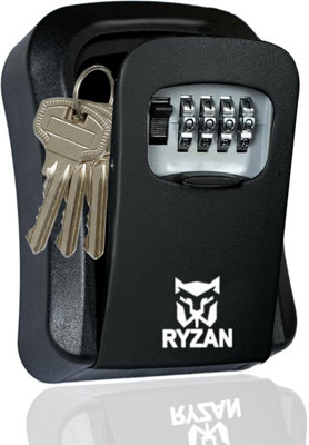 Lumberjack Wall Mounted Key Safe Box With 4 Digit Combination Lock, Weatherproof And Durable For Keys Storage Secure Access