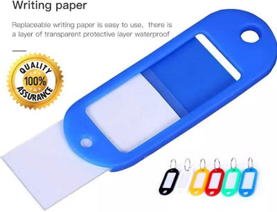 Key Tag 5cm Soft Plastic Key Chain Tag with Blank Paper Label Mix ...