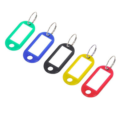 Key Tag Holder Multicoloured Keyring Tags, Pack of 5
