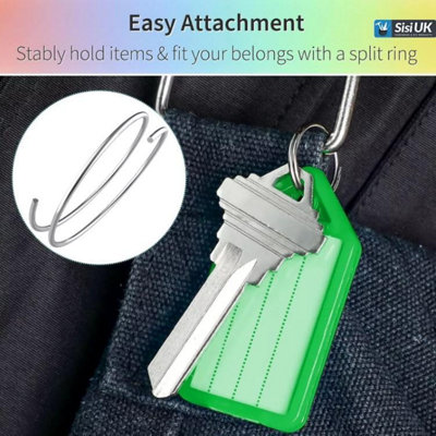 Key Tags with Labels Mix Colour Plastic Key Chain Tags with Ruled Blank ...