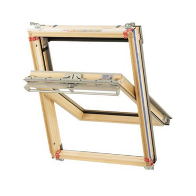 Keylite Pine Centre Pivot Window 660x1180 Hi-Therm