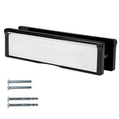 Keypak 10 inch (27cm) Door Letterbox - Fits 40-80mm uPVC Timber Doors ...