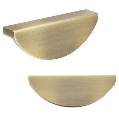 Keypak 10 Pack Half Round Metal Handles 100mm Antique Brass - Classic ...