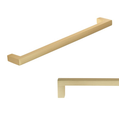 Keypak 10 Pack Metal Square T-Bar Handles 200mm Hole Centre Brushed ...