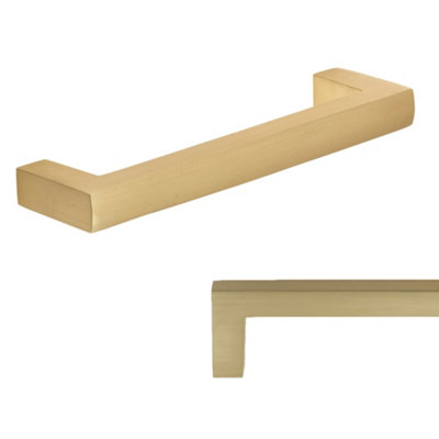 Keypak 10 Pack Metal Square T-Bar Handles 96mm Hole Centre Brushed ...