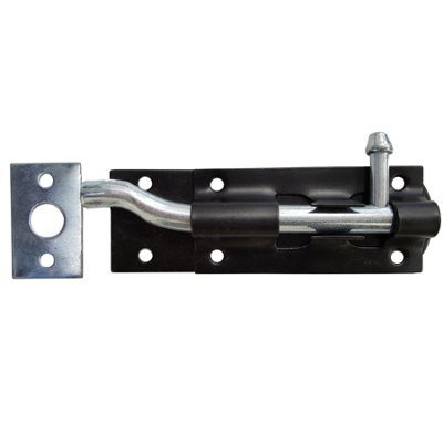 Keypak 100mm Necked Tower Bolt Black Specialized Door Lock
