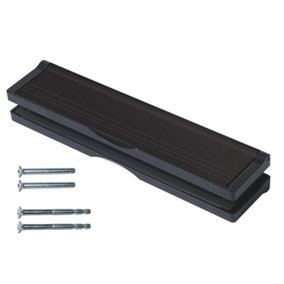 Keypak 12 inch (30.6cm) Door Letterbox - Fits 40-80mm Doors, Telescopic Sleeved Letter Box, Black