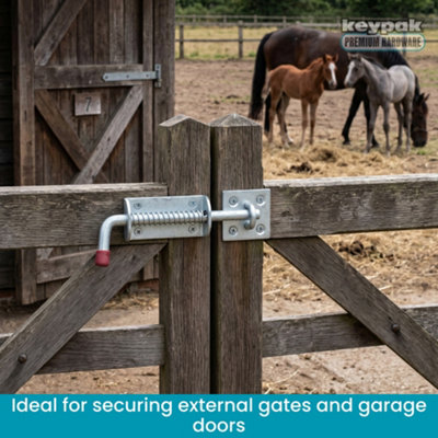 Keypak 150mm Animal Bolt Galvanized Farm Gate Security Lock