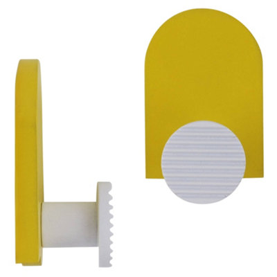 Keypak 5 Pack Colour Pop Decorative Wall Coat Hooks - Yellow & White ...