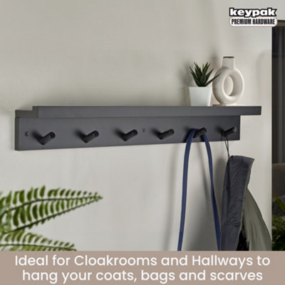 Black coat rack with shelf sale