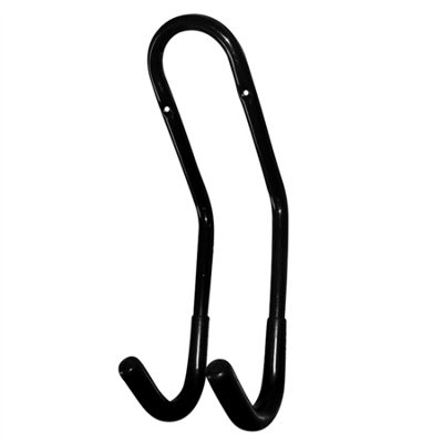 Keypak Black Bicycle Hook, Coated Steel, 35kg Capacity, 180H x 105W x 360D, Heavy-Duty, Rust Resistant For Garage (1pk)