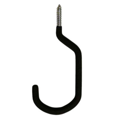Keypak Ceiling Hook, Black Coated Steel, Heavy-Duty, 140 x 60mm, 45kg Vertical Or 10kg Horizontal Capacity, Rust Resistant (1pk)