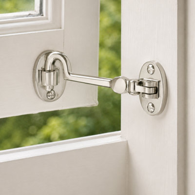 Keypak Chrome Cabin Hook (100mm 4 Inch) Hinge Hook & Eye Shed Gate ...