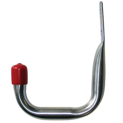 Keypak Galvanised Steel Universal J Hook, 7cm, 30kg Capacity, Wall-Mounted, Rust Resistant For Garage, Shed, Gym (4pk).