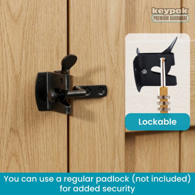 Keypak Heavy Duty Auto Gate Door Field Latch 50mm Self-Closing Lock for ...