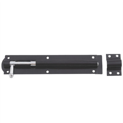 Keypak Heavy Duty Tower Bolt 3 Inch 75mm Black Padbolt, for Garden Door Gate, Shed Door, 1PCS