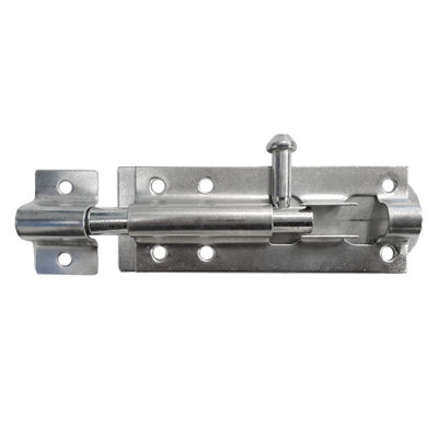 Keypak Heavy Duty Tower Bolt Zinc Door Padbolt 4 Inch 100mm Garage Lock, for Garden Gate Sheds & Wooden Door Lock, 1PCS
