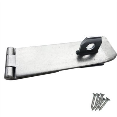 Keypak Heavy Duty Zinc Safety Hasp & Staple (115mm 4.5 Inch)  Gate Clasp Security Lock, Shed Door, Cabinet Door Latch