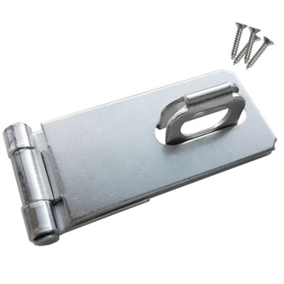Keypak Heavy Duty Zinc Safety Hasp & Staple (75mm 3 Inch) Gate Clasp, Shed Door, Cabinet Door Latch