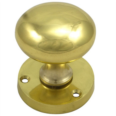 Keypak Internal Mortice Passage Kitchen Door Knobs: 55mm 2 Inch Polished Brass Spindle For Storeroom, Bedroom, Closet, Living Room