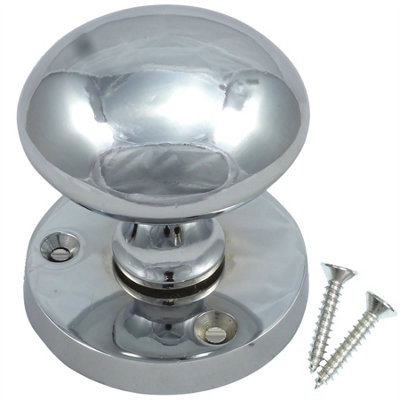 Keypak Internal Mortice Passage Kitchen Door Knobs: 55mm 2 Inch Polished Chrome Spindle For Storeroom, Bedroom,Closet, Living Room