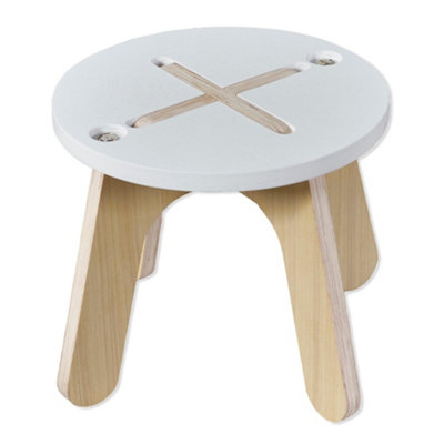 Keypak Kids X Button Stool, Small Wooden Chair For Toddlers, Children ...