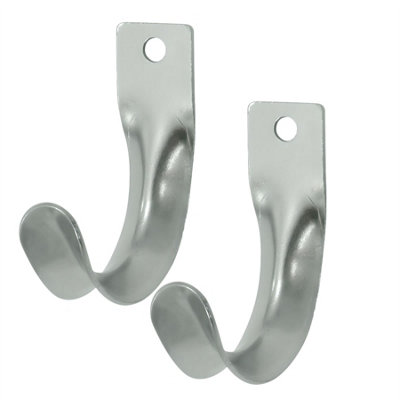 Keypak Small Storage Hook, 4cm, Galvanised Steel, 1kg Capacity, Rust Resistant, Wall-Mounted For Garage, Shed, Gym, Home (2pk).