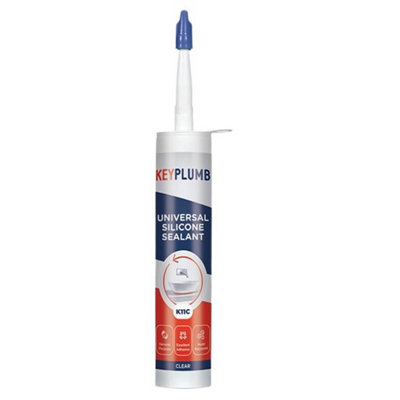 KeyPlumb K11C Trade Multi Acetoxy Universal Silicone Sealant Clear 280ml