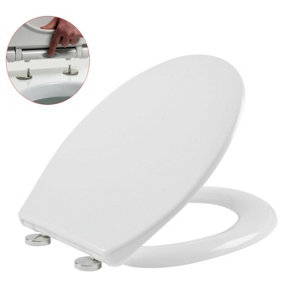 Keyplumb Premium Universal Soft Close Toilet Seat Top & Bottom Fix Adjust Hinges