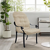Khaki Chair Cushion Waterproof Durability High Back Swing Seat Cushion Patio Seat Pads 110cm L x 48cm W