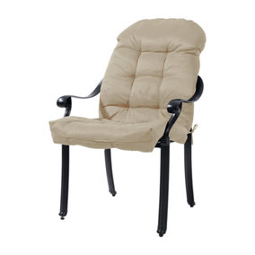 Khaki Garden Chair Seat Pad Cushion Waterproof Outdoor Bench Swing Chair Egg Chair Seat Cushion 110cm L x 48cm W
