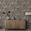 Khalili Wallpaper Raffia Charcoal Holden 65942