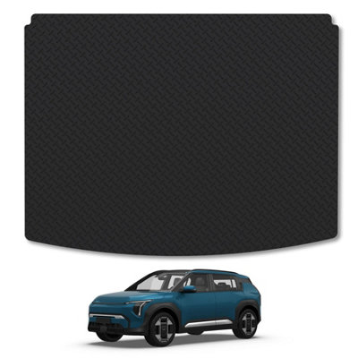 Kia EV3 (2024+) (Lower Boot) Heavy-Duty 5mm Thick Rubber Boot Mat Liner ...